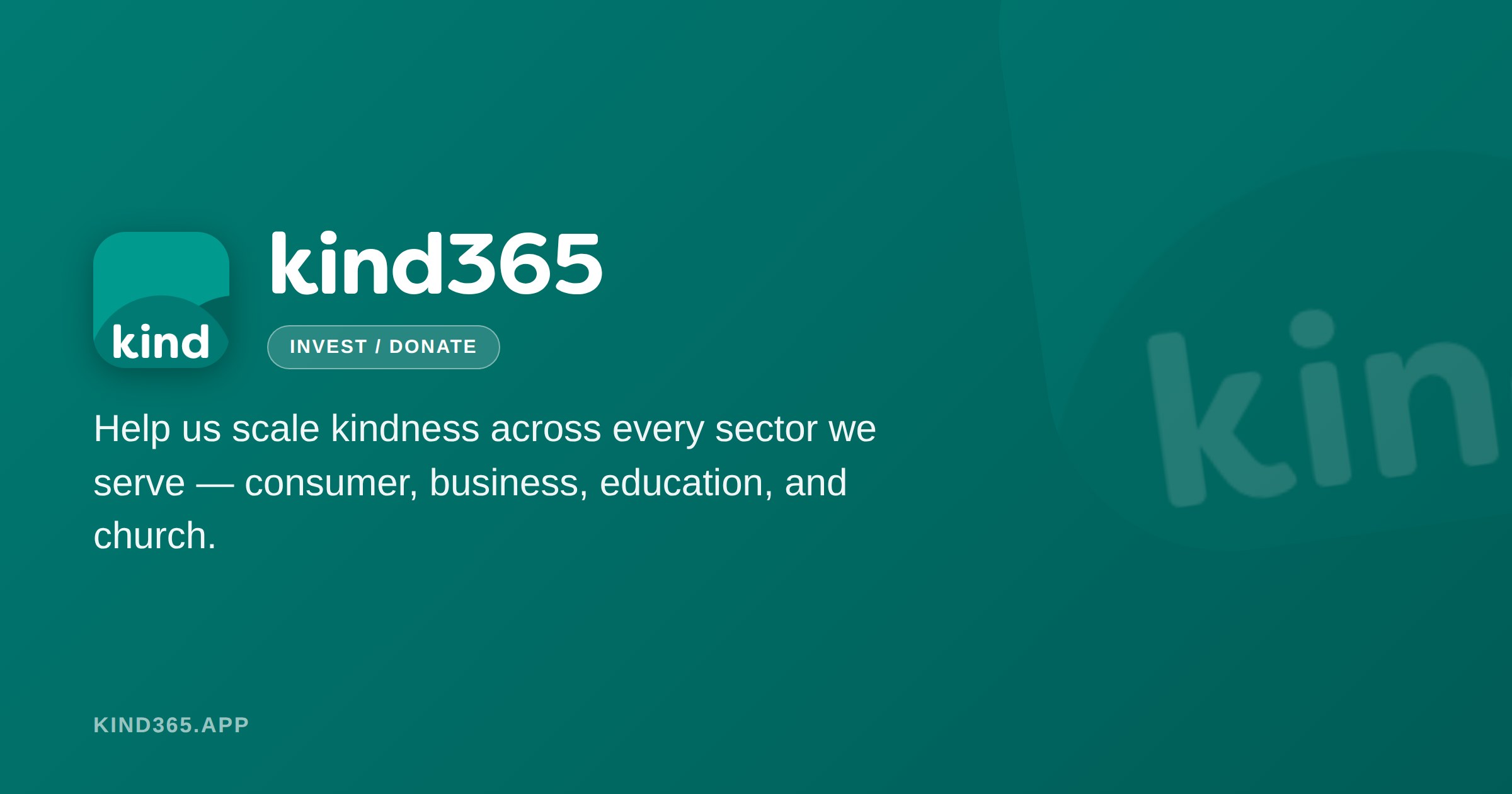 kind365 Invest / Donate social card